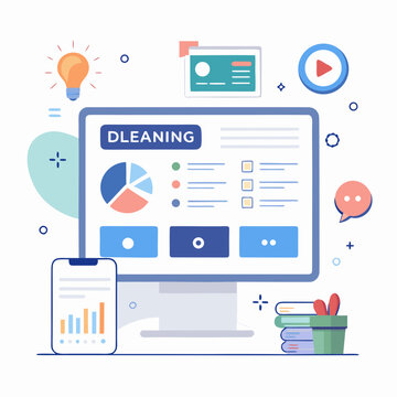 Digital data cleaning illustration