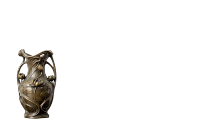 Antique bronze vase with ornate floral and dragon motifs