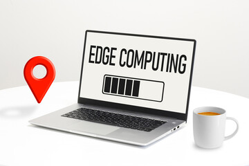 Edge Computing Technology Concept with Local Processing Node and Real Time Data Handling