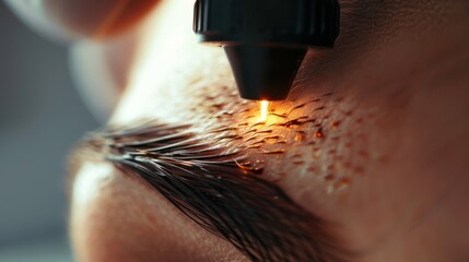 Laser treatment procedure for eyebrow enhancement with focused precision