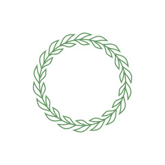 Laurel wreath vector. Simple Laurel foliate illustrations
