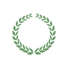 Laurel wreath vector. Simple Laurel foliate illustrations