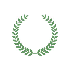 Laurel wreath vector. Simple Laurel foliate illustrations