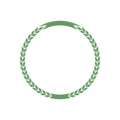 Laurel wreath vector. Simple Laurel foliate illustrations