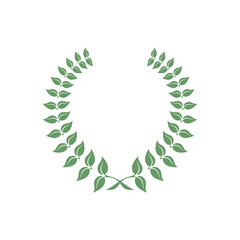 Laurel wreath vector. Simple Laurel foliate illustrations