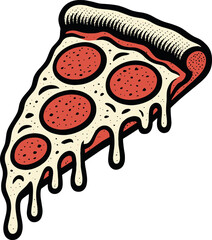 Pizza Slice Vector Food Italian Restaurant Art