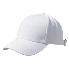 White baseball cap isolated on transparent background
