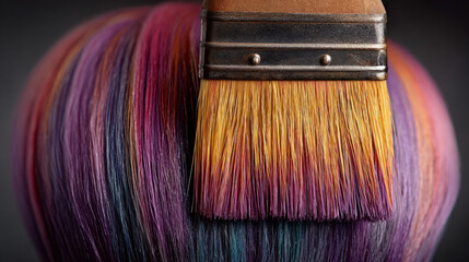 Colorist performing sombre hair coloring