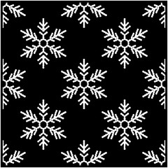 Dot Matrix Snowflake Pattern.