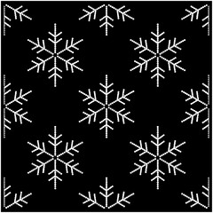 Dot Matrix Snowflake Pattern.