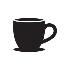 Obraz premium Minimalist Tea Mug Vector Illustration Icon on White Background