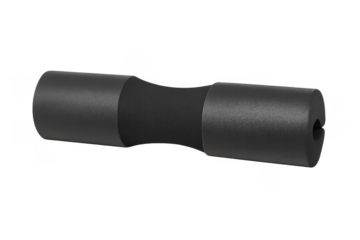 Black foam barbell pad for squatting and weightlifting