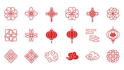 Collection of Traditional Chinese New Year Decorations and Symbols