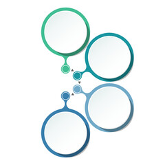 Basic circle infographic with 4 steps, process or options.