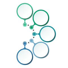 Basic circle infographic with 5 steps, process or options.