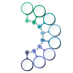 Basic circle infographic with 8 steps, process or options.