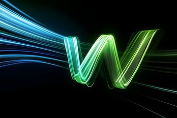 Abstract wave of digital energy