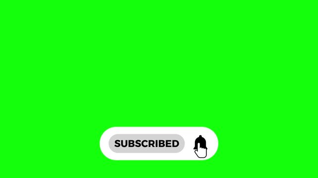 subscribe and notification bell button animation black circle 