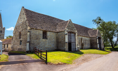 15th Century Medieval tithe barn, Ashleworth Quay, Gloucestershire, United Kingdom