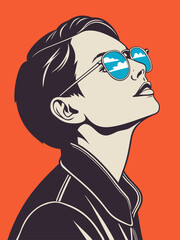 girl in a black dress