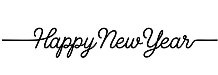 Happy New Year typography text illustration © Nicolas 