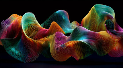 Abstract Color Flow Art, Dynamic Motion Visualization, Creative Energy Expression
