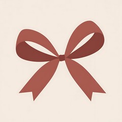 Red ribbon bow decoration for gift wrapping