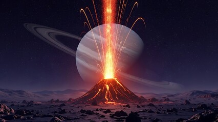 Volcanic eruption on a distant exoplanet