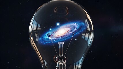 Illuminating the cosmos: a galaxy in a lightbulb