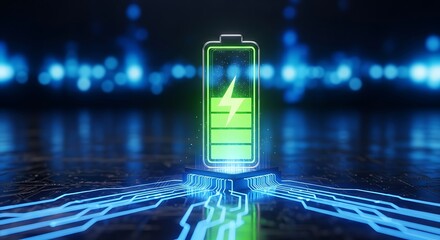 Charging battery with electric circuitry in the background