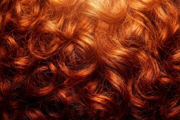 Vibrant Red Hair Background Texture - Flowing Fiery Ginger Wavy Strands Close-Up Abstract Pattern, Luxury Beauty Fashion Backdrop for Design, Rich Auburn Orange Red Hair Waves Studio Photography
