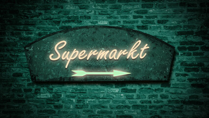 Signposts the direct way to Supermarket