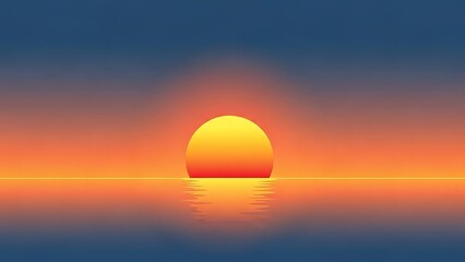 Serene sunset over calm waters