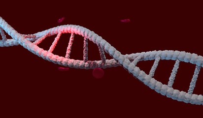 DNA, DNA helix, wallpaper background, 3D illustration