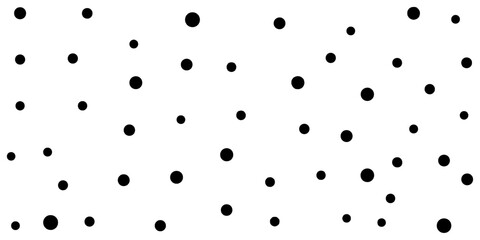 black and white dots. Background with black dots. Style of pointillism, dotted line