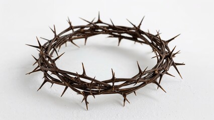A crown of thorns arranged in a circular shape.
