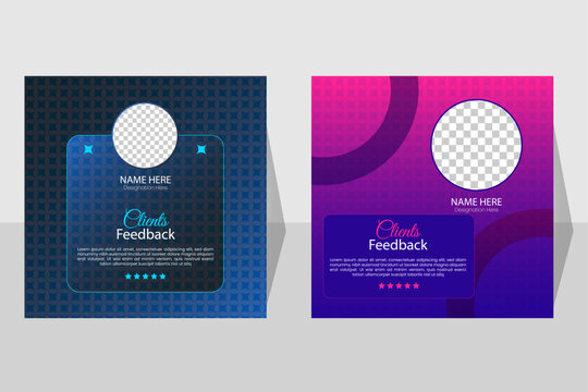 Custom Client Testimonial Feedback template design