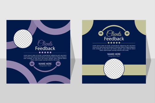 Modern Customer review and Client Feedback template design 
