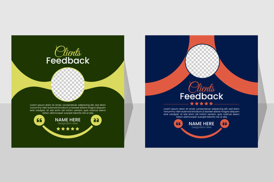 Custom Client Testimonial Feedback template design
