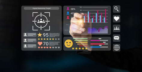 Explore a digital marketing strategy analysis featuring innovative data visualization. Evaluate target metrics to enhance audience engagement and campaign success. Gantry