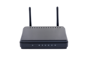 Wireless Wi-Fi router isolated on white