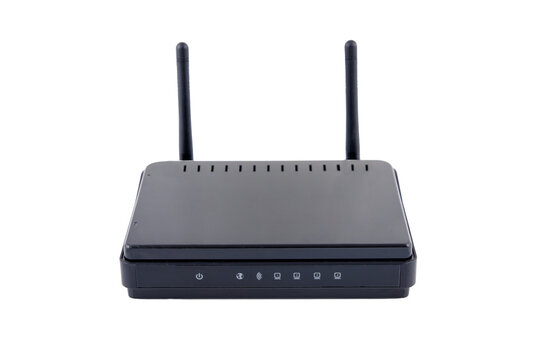 Wireless Wi-Fi router isolated on white