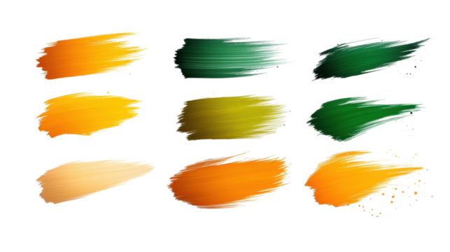 Vibrant Brush Strokes on Transparent Background - Powered by Adobe