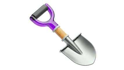 Modern Shovel with Translucent Purple Handle