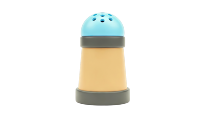 Modern Blue and Tan Salt Shaker