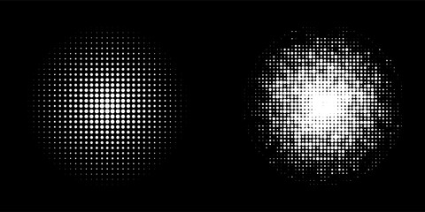 Set of black halftone dots backgrounds. vector modern dots halftone arts. modern