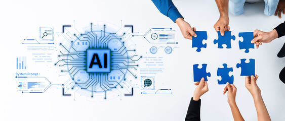 A futuristic AI core processor and system analytics dashboard. This concept highlights the raw processing power of AI for deep data analysis, system diagnostics, and global network monitoring. Fermion