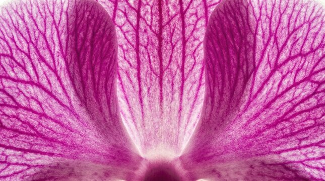 Beautiful Pink Orchid Petal Macro Showing Delicate Veins and Soft Texture - Powered by Adobe