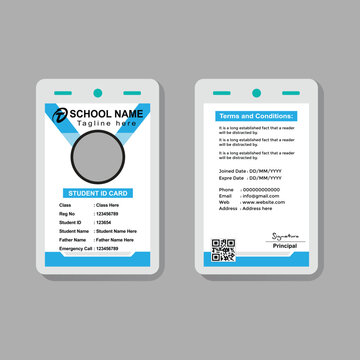 Academic Student ID Card Layout