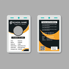 Student ID Card Template Academic